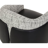 Caris Swivel Chair, Bravo Black/Halton Birch