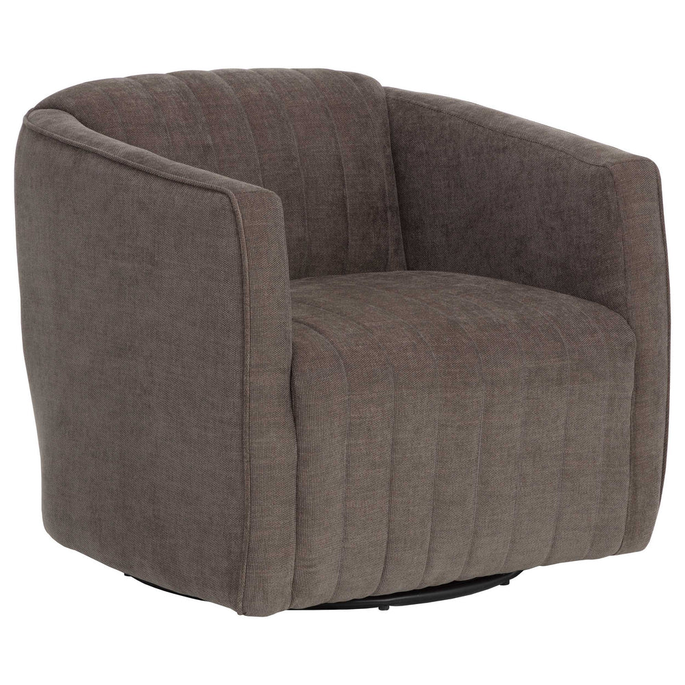 Garrison Swivel Lounge Chair, Rika Chocolate