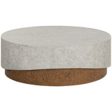 Leda Round Coffee Table, Grey Marble Look