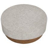 Leda Round Coffee Table, Grey Marble Look