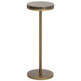 Ivor End Table, Bronze Marble