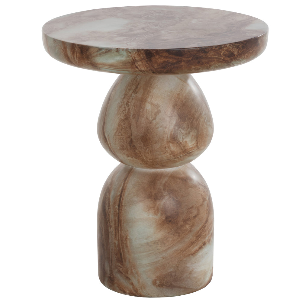 Orielle End Table, Affogato Marble Look
