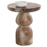 Orielle End Table, Affogato Marble Look