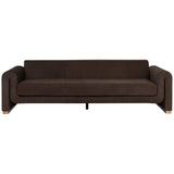 Romer Leather Sofa, Nubuck Cocoa