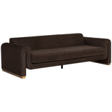 Romer Leather Sofa, Nubuck Cocoa