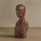 Wisdom Bookend, Brown Marble-Like, Set of 2