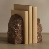 Strata Bookend, Mocha Marble Look, Set of 2