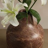 Elys Vase, Mocha Marble Look
