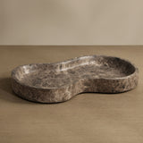 Amoeba Tray, Brown, Set of 2