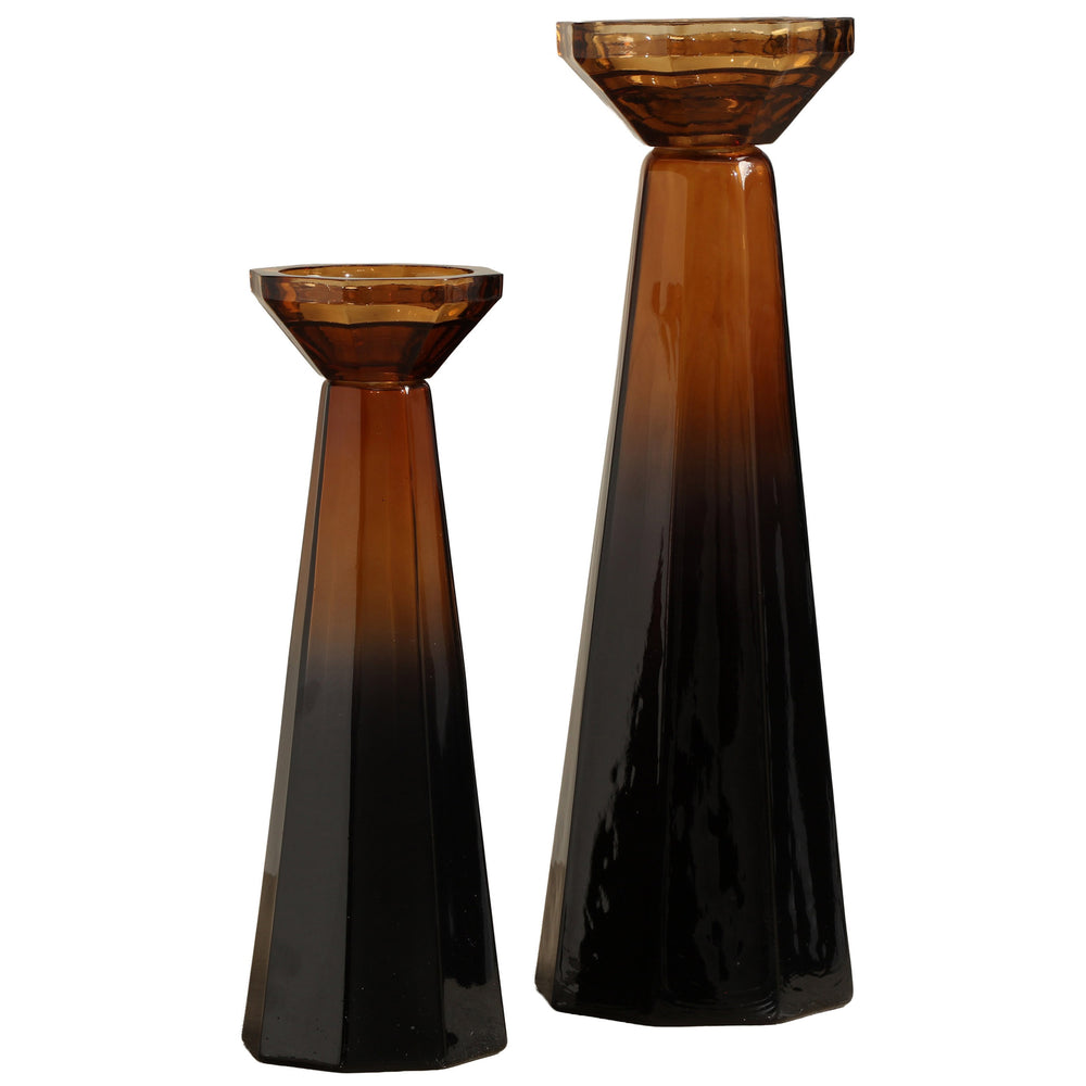 Dracula Candle Holder, Amber, Set of 2