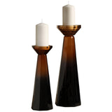 Dracula Candle Holder, Amber, Set of 2