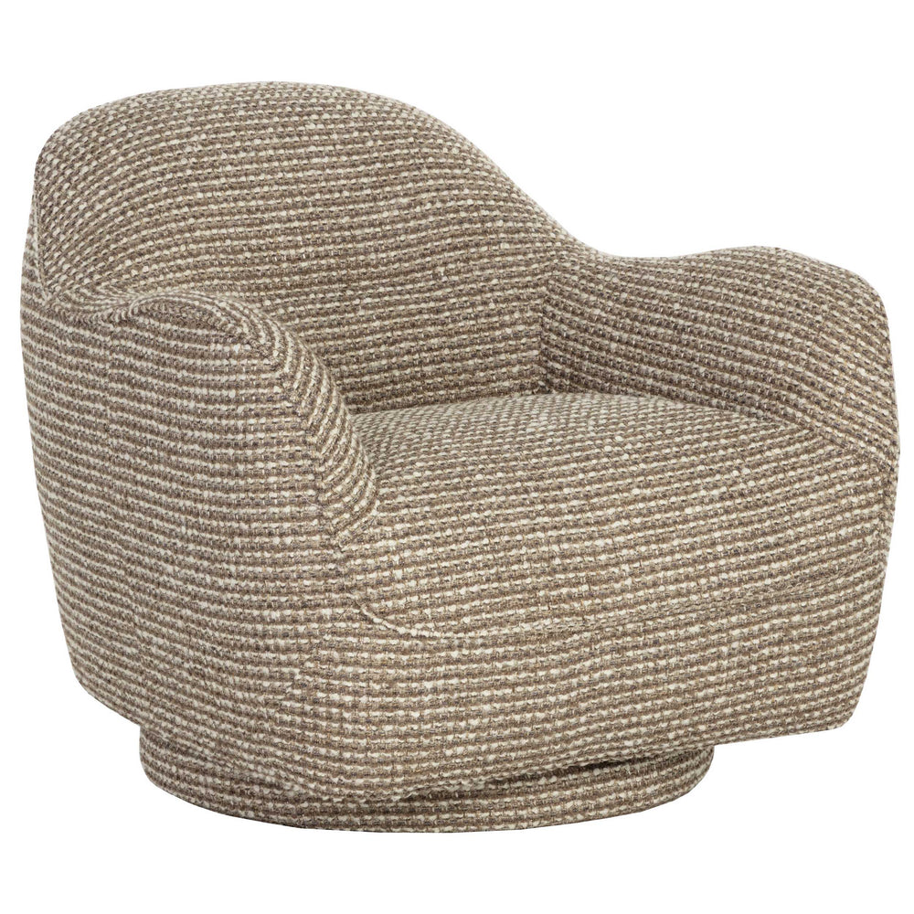 Tesoro Swivel Chair, Torched Meringue