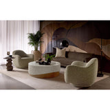 Tesoro Swivel Chair, Torched Meringue