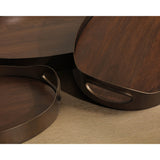 Delhi Tray, Brown, Set of 3