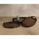 Delhi Tray, Brown, Set of 3