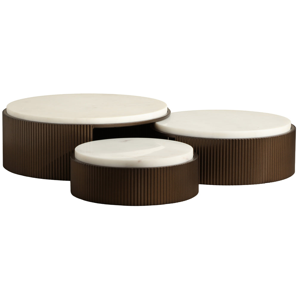 Montecito Platter, White, Set of 3