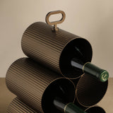 Mendocino 5 Bottle Wine Rack, Gold