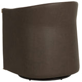 Leontine Swivel Lounge Chair, Gellar Earth/Eglinton Espresso