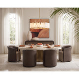 Leontine Swivel Lounge Chair, Gellar Earth/Eglinton Espresso