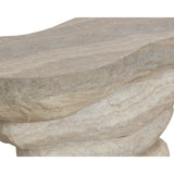 Torbay Console Table, Dune Travertine