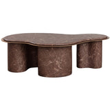 Isola Coffee Table, Mocha Marble Look-Furniture - Accent Tables-High Fashion Home