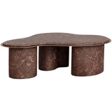 Isola Coffee Table, Mocha Marble Look-Furniture - Accent Tables-High Fashion Home