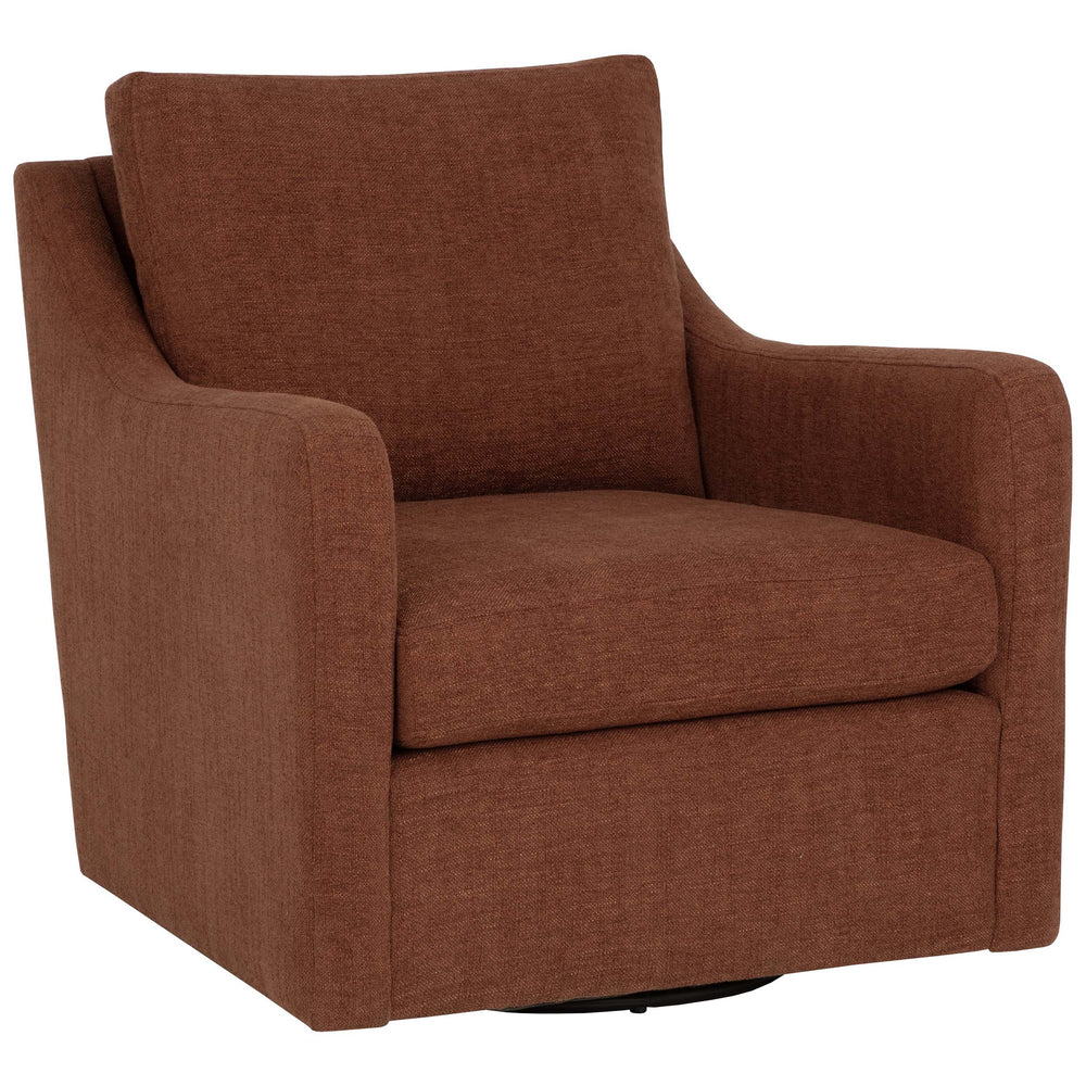 Brianna Swivel Chair, Rhine Russet