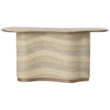 Isola Console Table, Natural Travertine Look