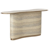 Isola Console Table, Natural Travertine Look