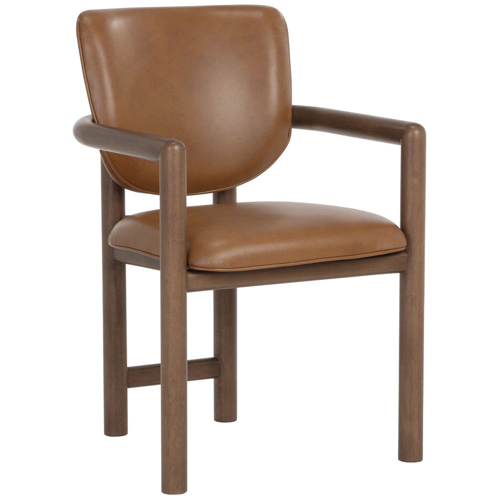 Fremont Leather Dining Armchair, Missouri Cognac