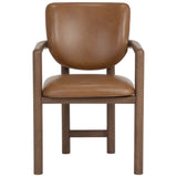 Fremont Leather Dining Armchair, Missouri Cognac