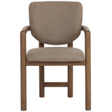 Fremont Leather Dining Armchair, City Warm Taupe