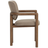 Fremont Leather Dining Armchair, City Warm Taupe