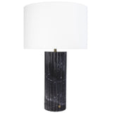 Tambour Marble Table Lamp, Black-Lighting-High Fashion Home