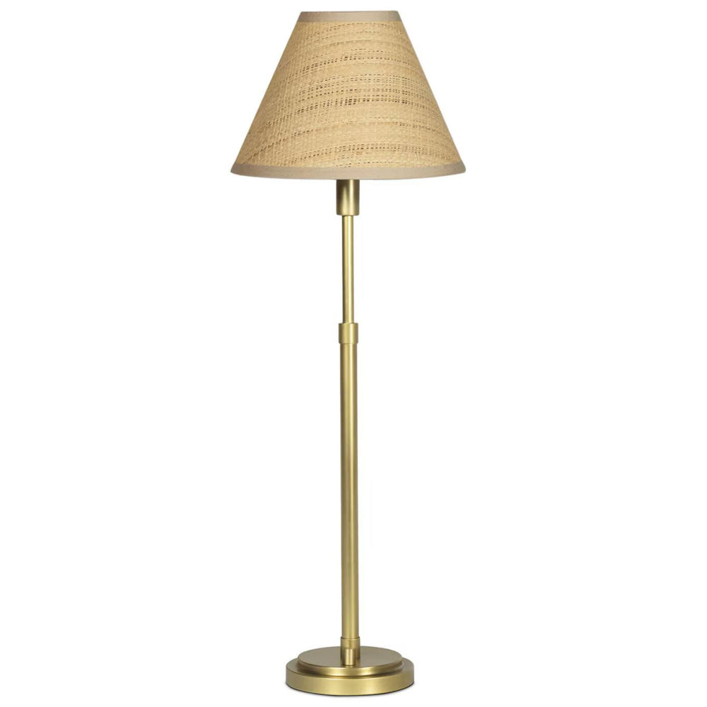 Polly Buffet Lamp, Natural Brass/Rattan