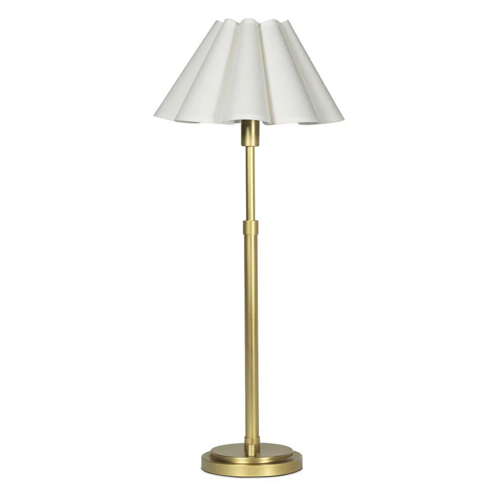 Polly Buffet Lamp, Natural Brass/White