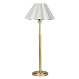 Polly Buffet Lamp, Natural Brass/White