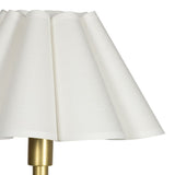 Polly Buffet Lamp, Natural Brass/White