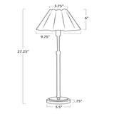 Polly Buffet Lamp, Natural Brass/White