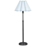 Polly Buffet Lamp, Blacken Brass/Mist Blue