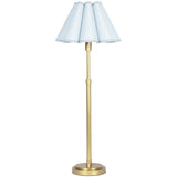 Polly Buffet Lamp, Natural Brass/Mist Blue