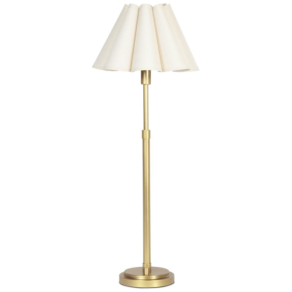 Polly Buffet Lamp, Natural Brass/Oyster