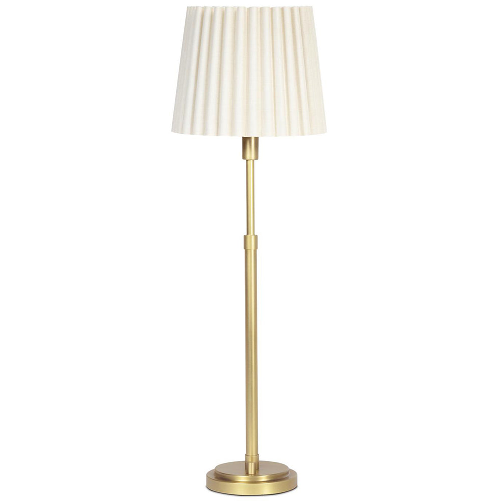 Polly Buffet Lamp, Natural Brass/Oyster Wave