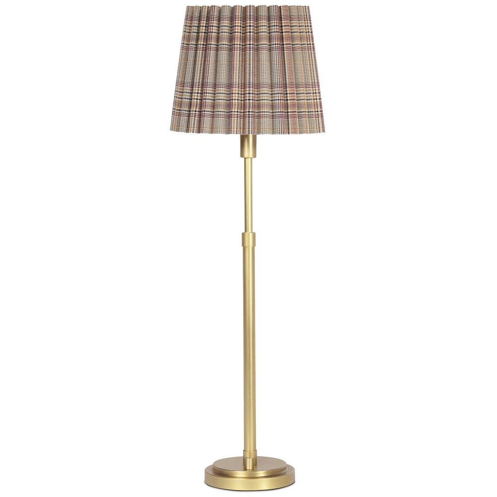 Polly Buffet Lamp, Natural Brass/Heritage Plaid