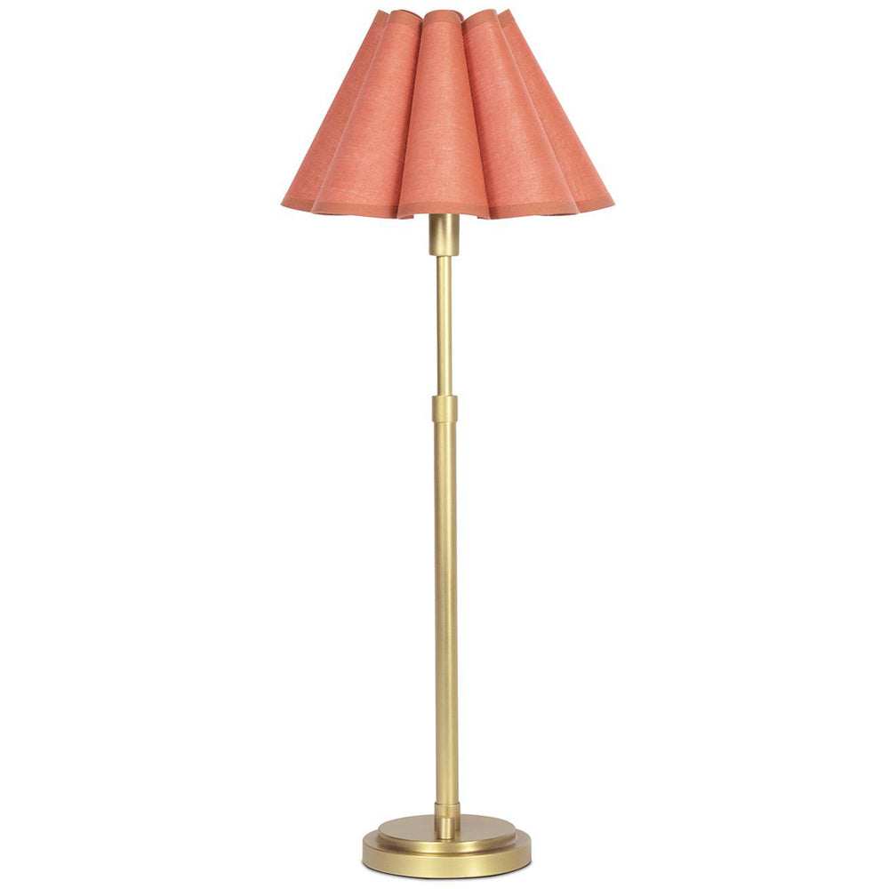 Polly Buffet Lamp, Natural Brass/Wild Poppy