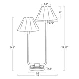 Polly Double Arm Table Lamp, Oil Rubbed Bronze/Green-Lighting-High Fashion Home