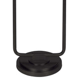 Polly Double Arm Table Lamp, Blackened Brass/Wild Poppy