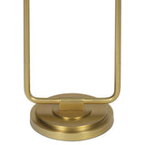 Polly Double Arm Table Lamp, Natural Brass/Mist Blue
