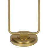 Polly Double Arm Table Lamp, Natural Brass/Oyster