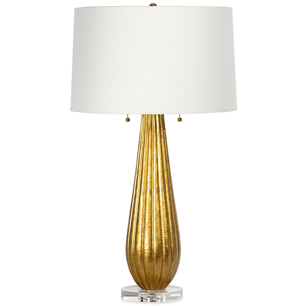 Claire Table Lamp, Gold Leaf